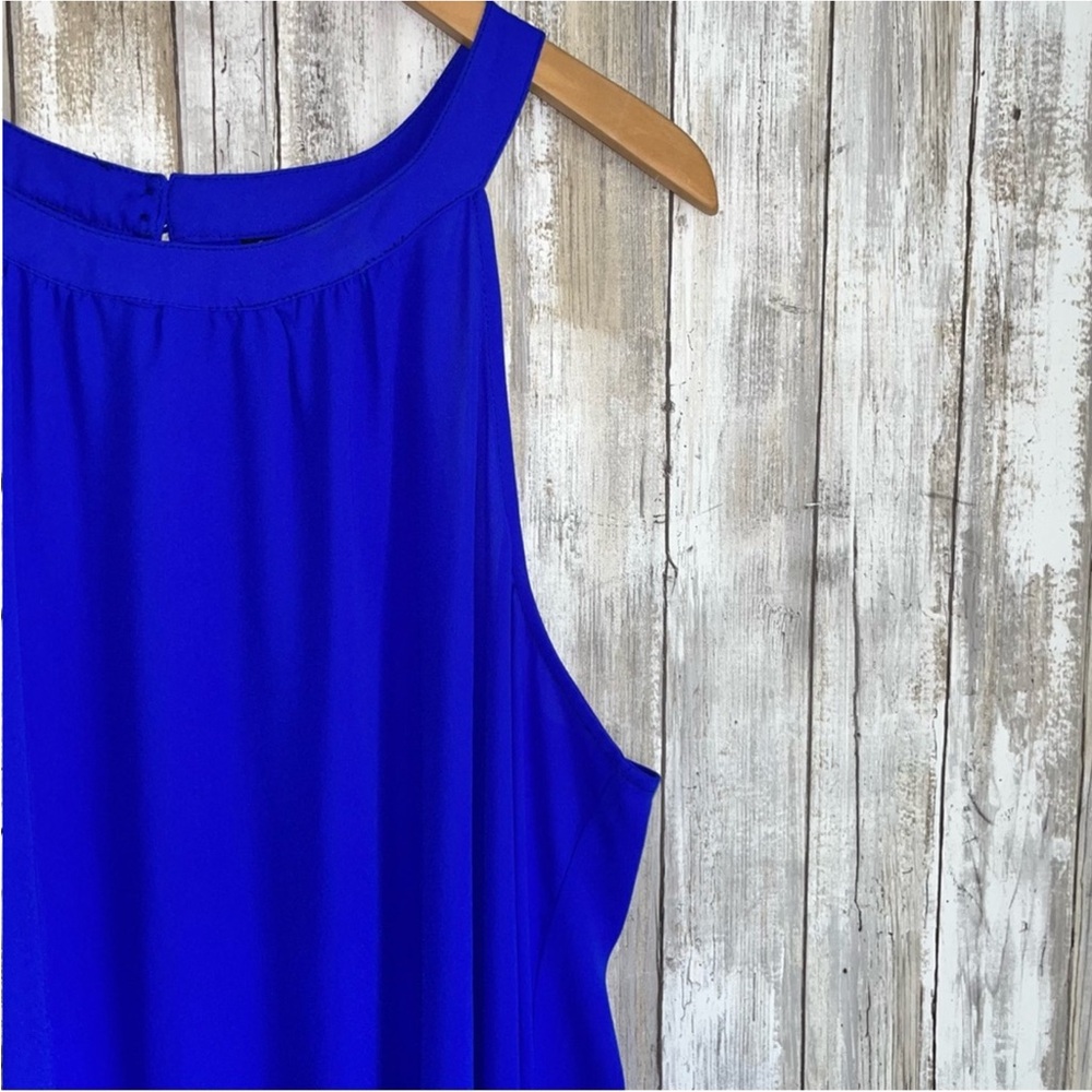 Torrid Electric Blue Georgette Goddess Halter High Low Tank Women’s 2X - Picture 7 of 9